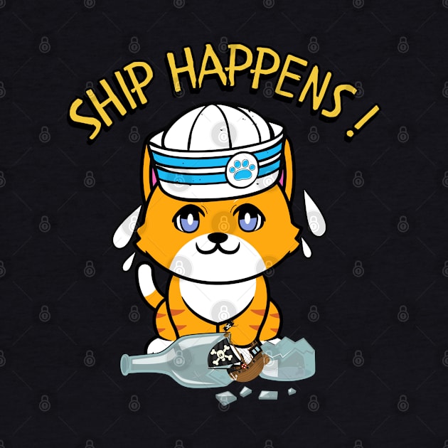 Ship Happens - Orange cat by Pet Station